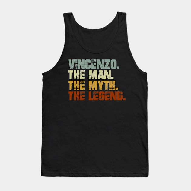 Vincenzo The Man The Myth The Legend Tank Top by designbym